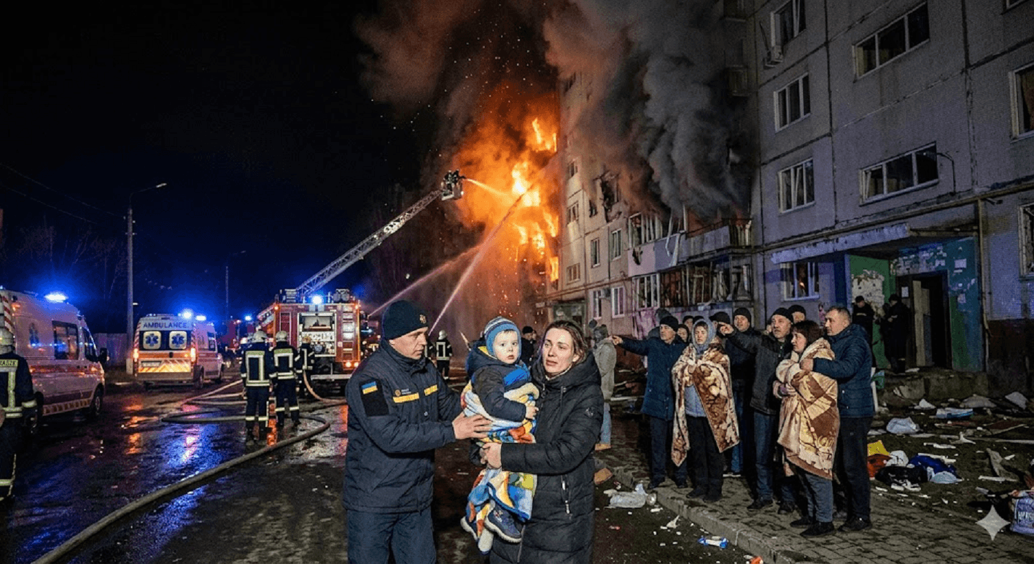 Terreur nocturne : 16 blessés lors d'une vaste attaque de drones russes ciblant des villes ukrainiennes