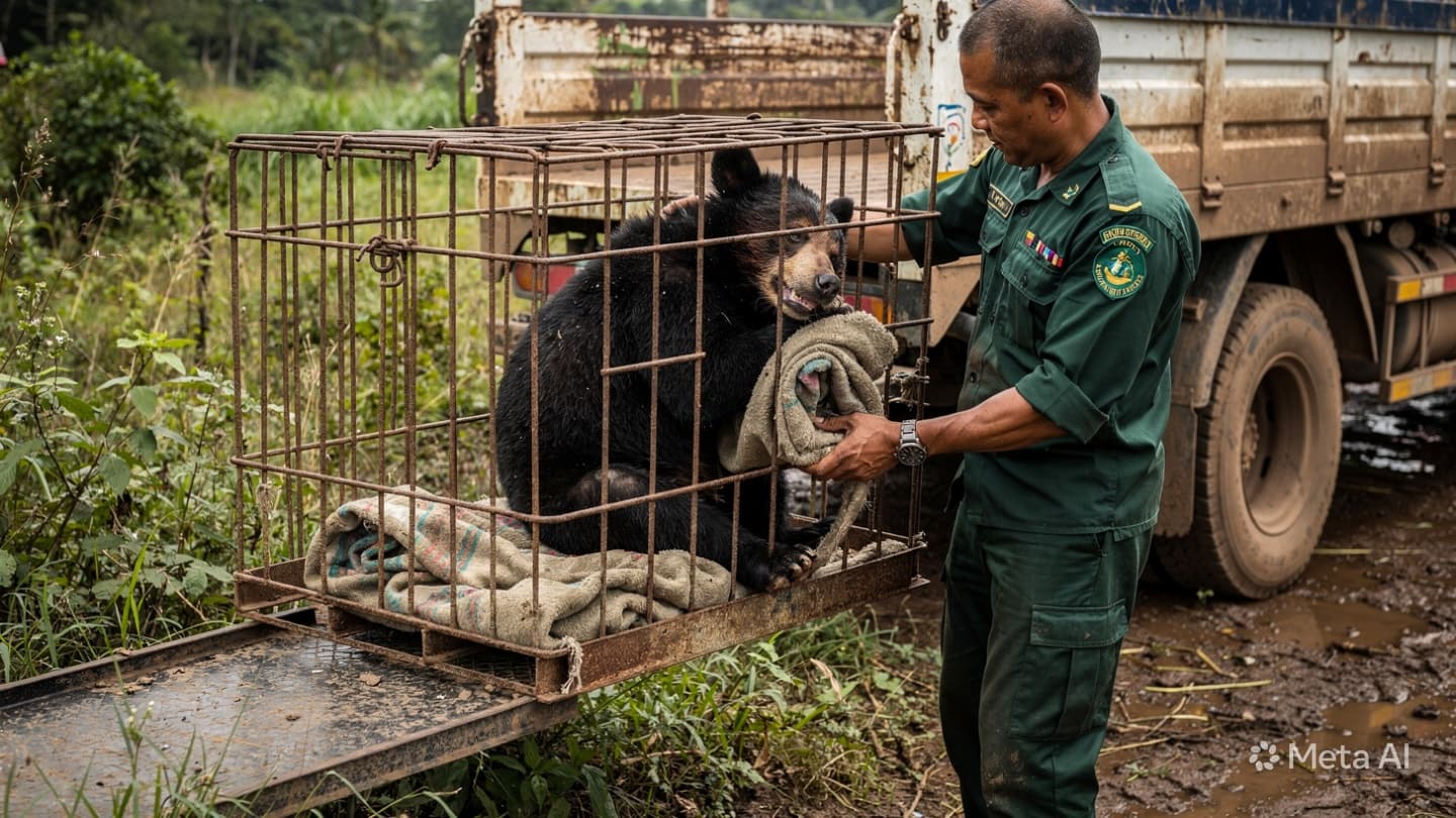 Laos Rescue Operation: Twenty-Seven Moon Bears Saved From Illegal Commercial Bile Farm Conditions Today