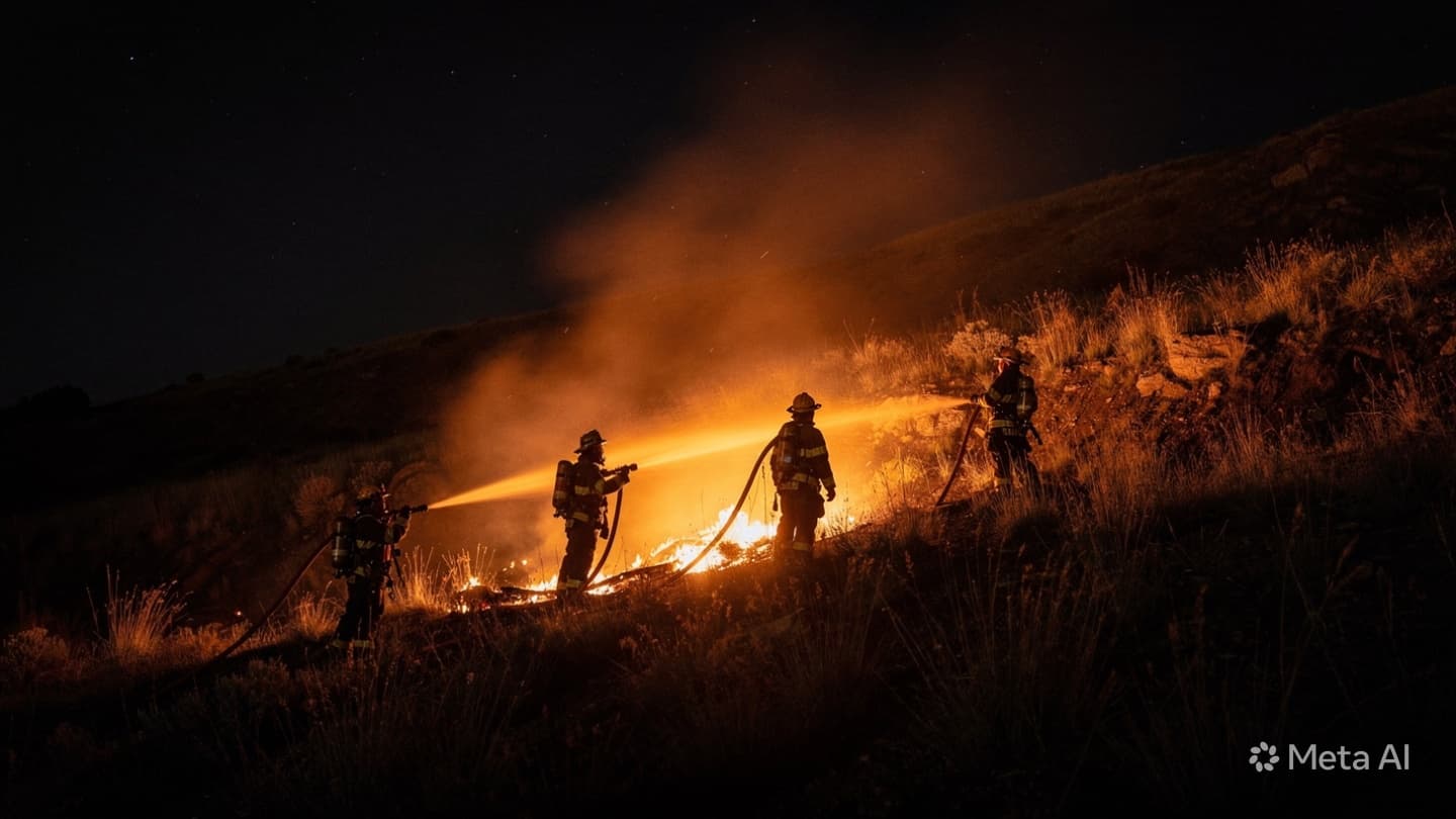 Arthur's Seat Blaze: Night Operation Extinguished Large Grass Fire in Edinburgh Holyrood Park Area