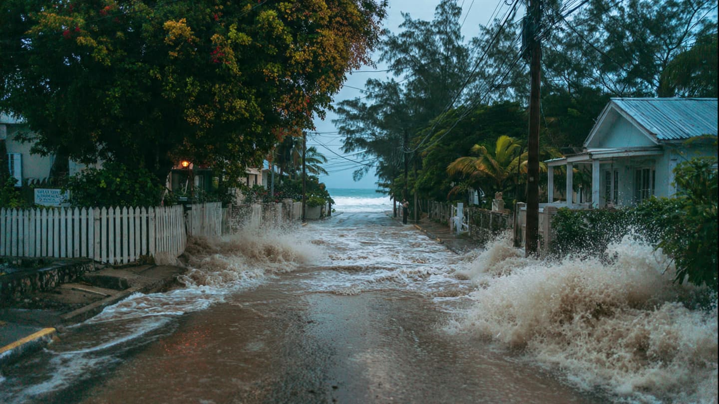 Between Rough Seas And Silent Waterfront Homes, Barbados Waited Through Another Restless Night Recently