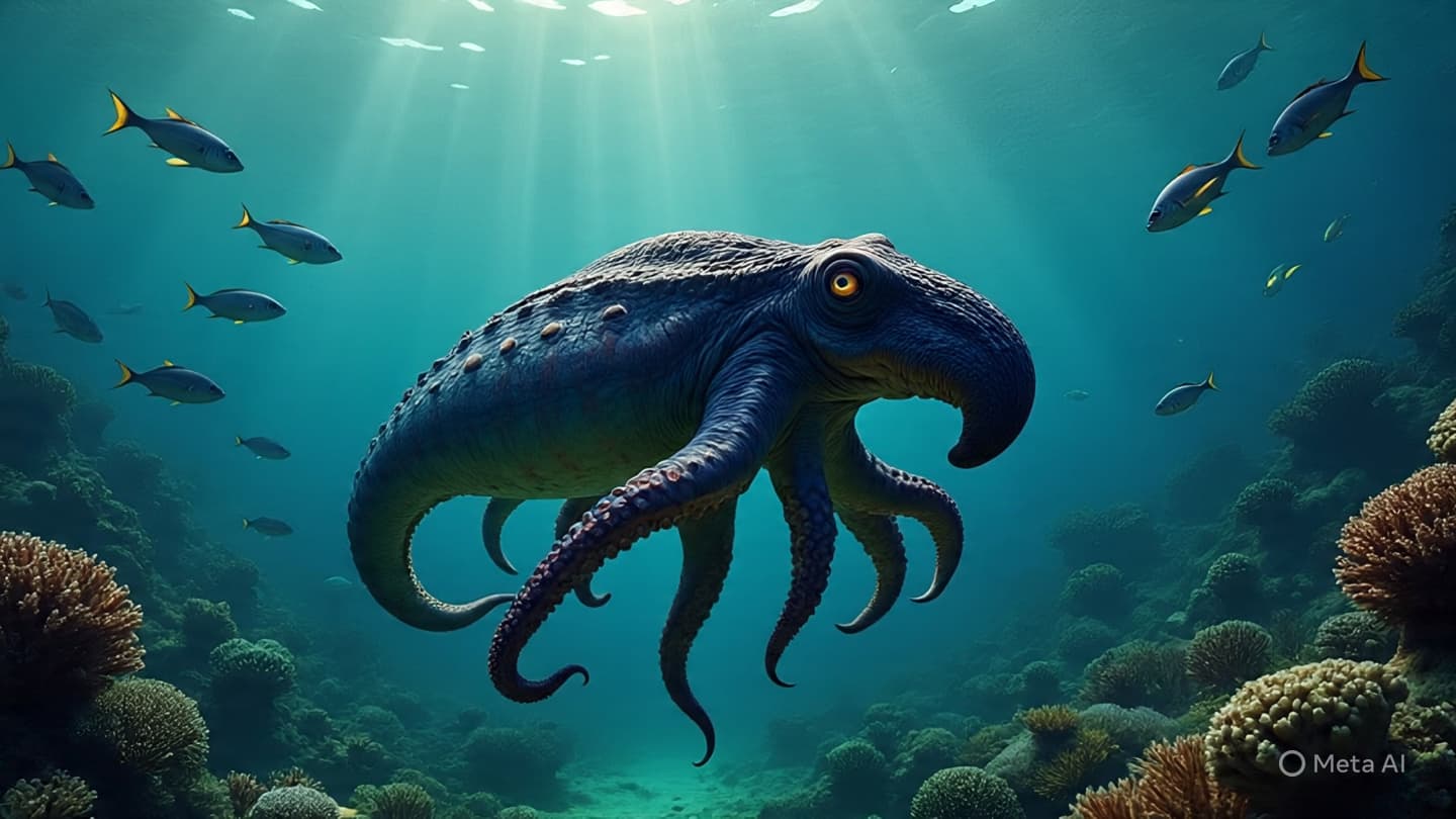 Beneath ancient seas, a predator once moved through shadows of time Beneath ancient seas, a predator once moved through shadows of time