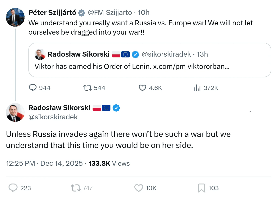 Tensions Rise as Polish and Hungarian Foreign Ministers Clash Again Tensions Rise as Polish and Hungarian Foreign Ministers Clash Again