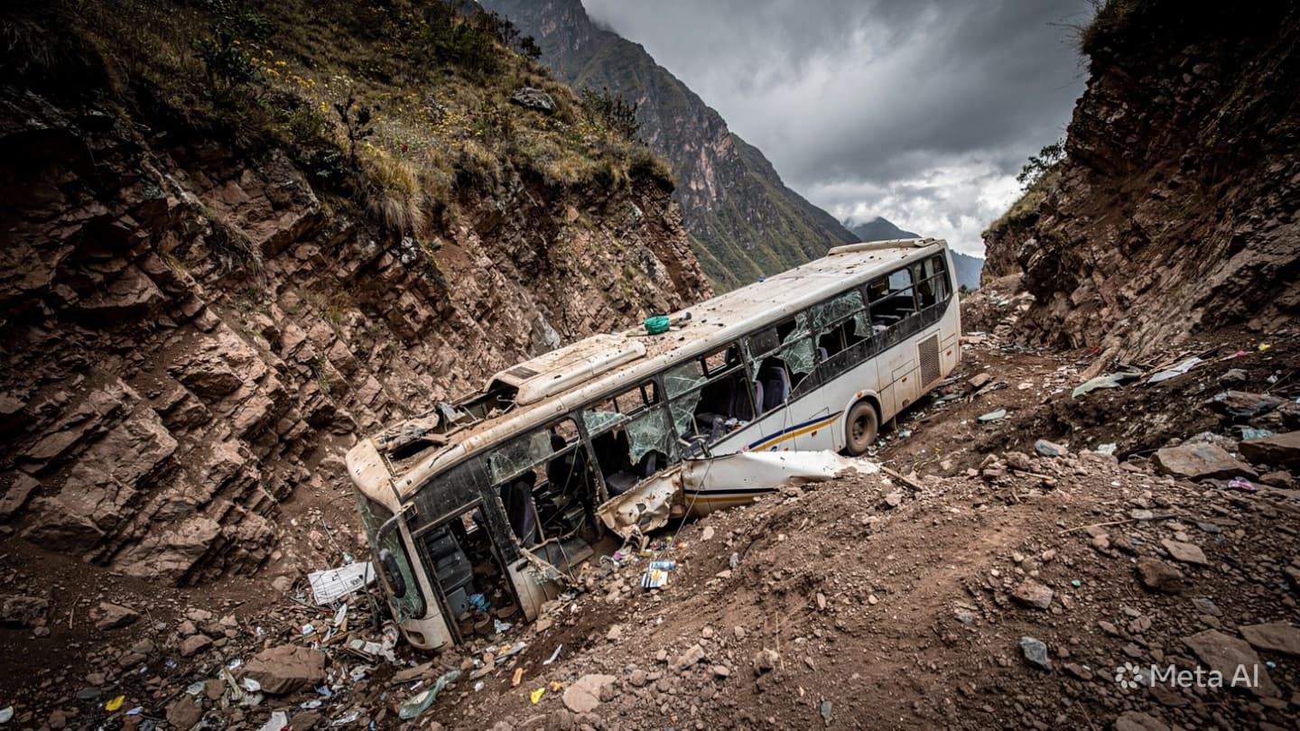 Fatal Bus Plunge In Peru: Twelve Dead After Passenger Vehicle Falls Off Andean Cliffside Road Fatal Bus Plunge In Peru: Twelve Dead After Passenger Vehicle Falls Off Andean Cliffside Road
