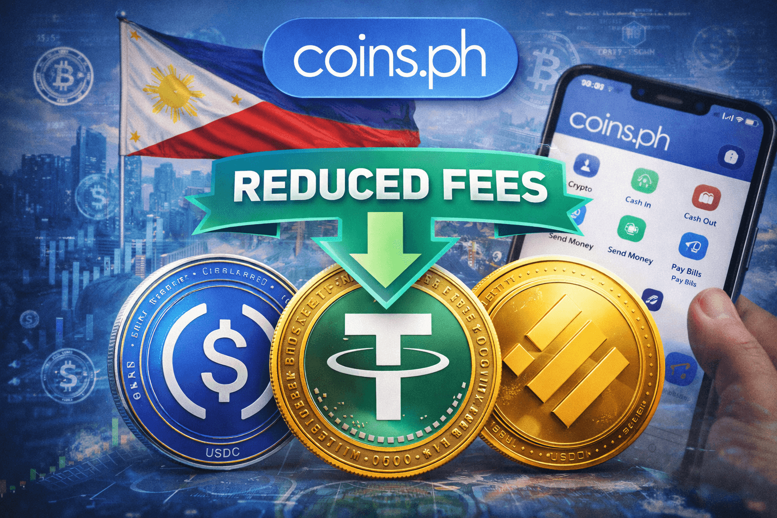 Coins.ph Cuts Stablecoin Fees to Boost Usage Coins.ph Cuts Stablecoin Fees to Boost Usage