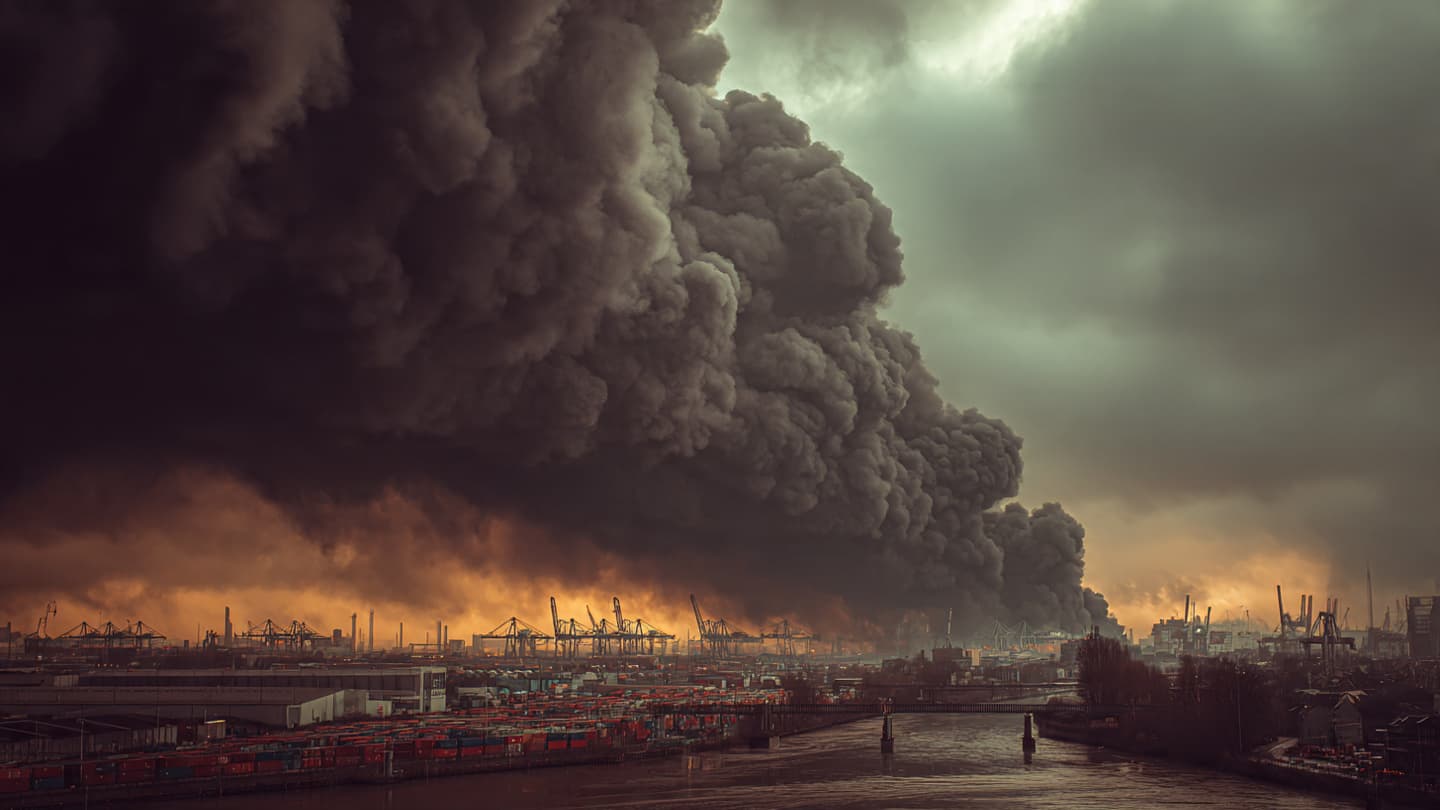 Between Freight Lines And Burning Structures, Emergency Crews Worked Through Hamburg’s Smoke-Filled Morning Recently