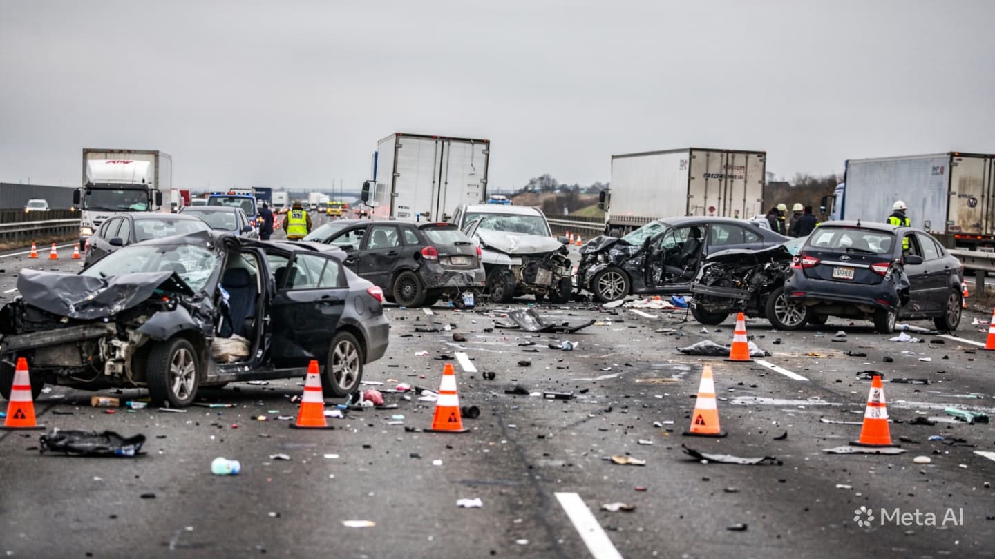 A1 Motorway Pile-Up: Two People Dead Following Major Multi-Vehicle Crash Near Traffic Interchange
