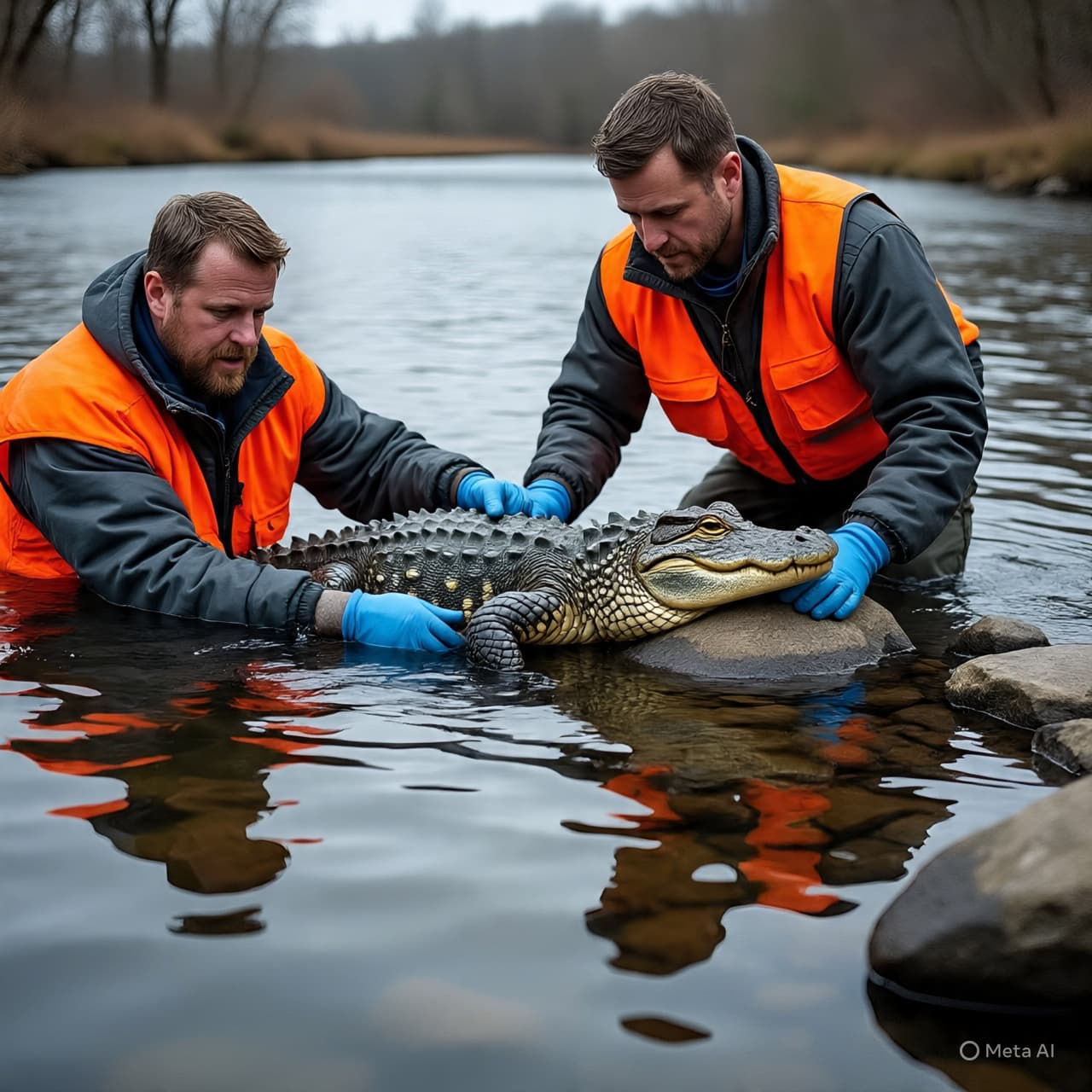 A Tiny Survivor: Baby Alligator Rescued from Icy New England Waters A Tiny Survivor: Baby Alligator Rescued from Icy New England Waters