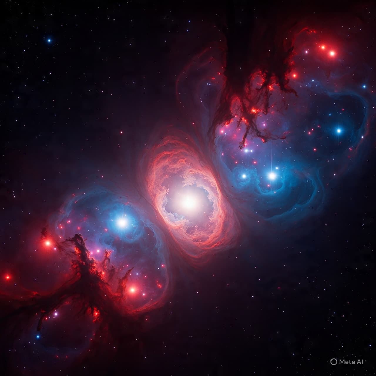 Beneath the Veil of Dust, Where Giant Stars Are Born in a Web of Light Beneath the Veil of Dust, Where Giant Stars Are Born in a Web of Light