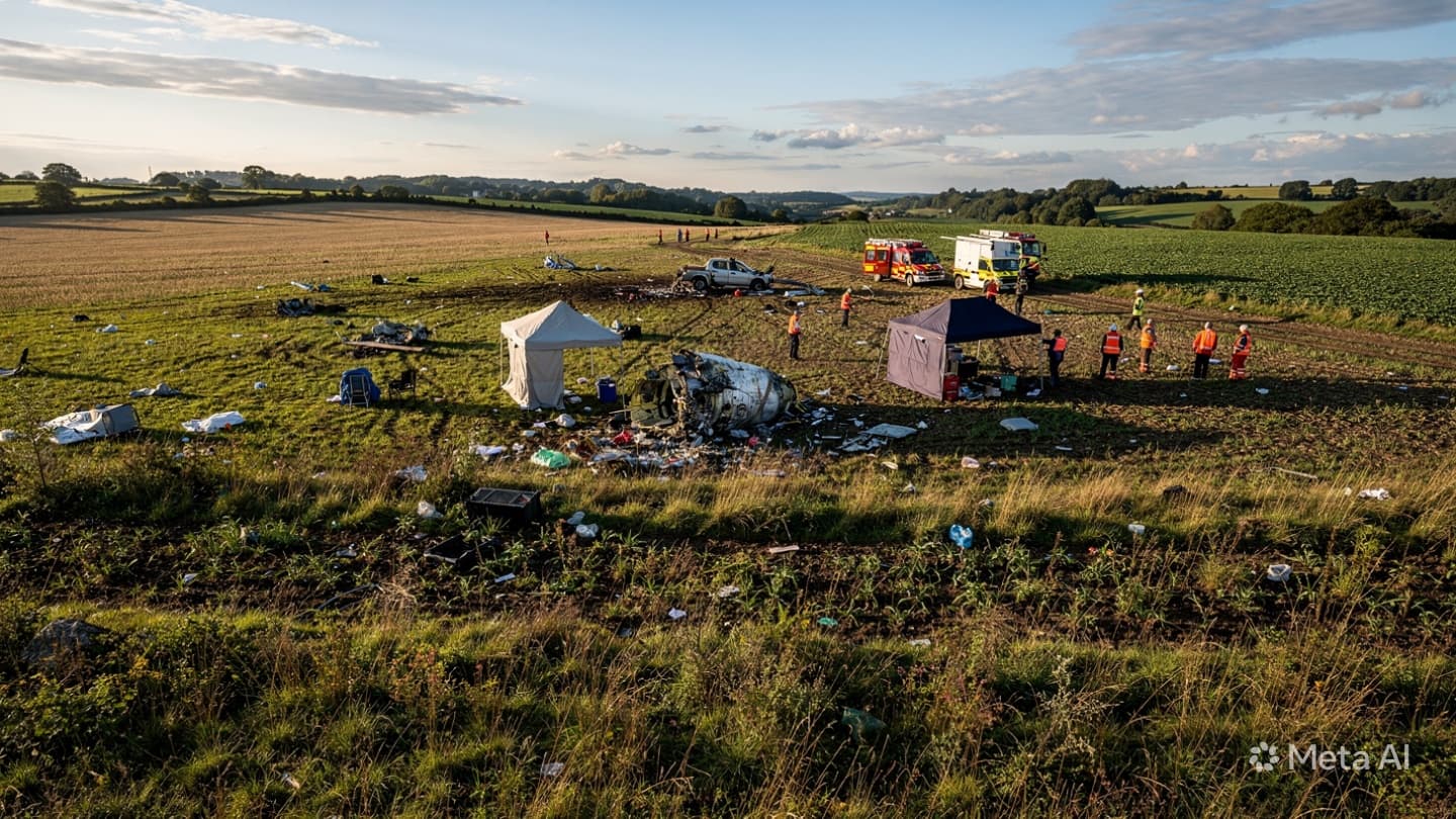 Military Disaster: Royal Navy Helicopter Crashes in Devon Field Resulting in Three Fatal Casualties Military Disaster: Royal Navy Helicopter Crashes in Devon Field Resulting in Three Fatal Casualties