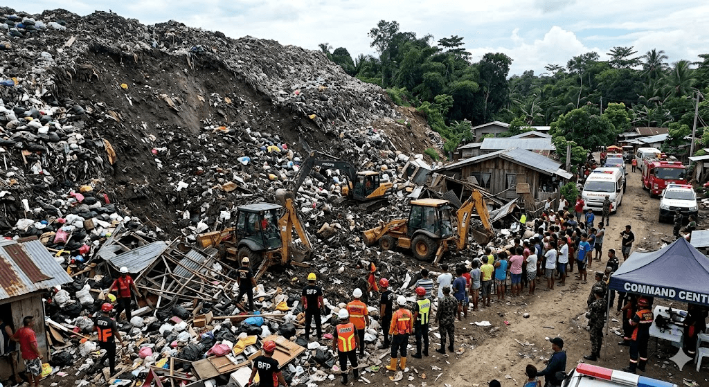 Landfill Collapse in Davao City Leaves One Dead, Two Elderly Women Missing