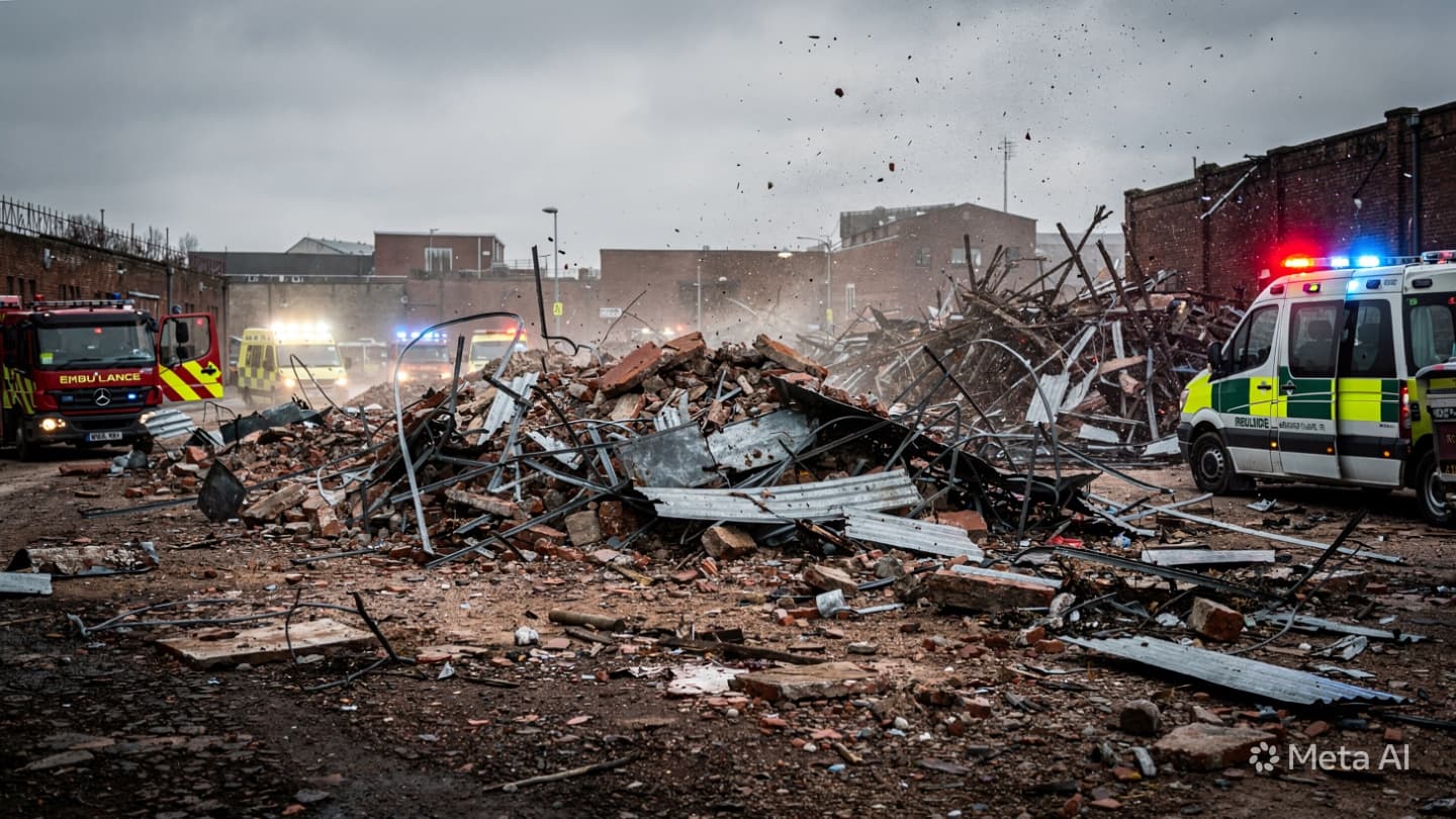 Building Collapse In Liverpool: Emergency Teams Scramble To Secure Construction Site After Structural Failure Building Collapse In Liverpool: Emergency Teams Scramble To Secure Construction Site After Structural Failure