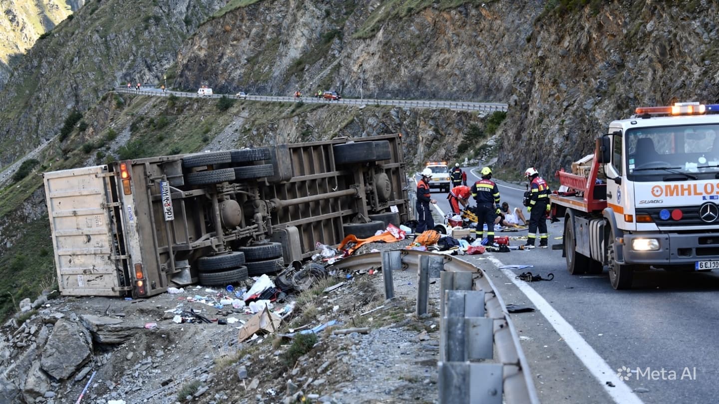 Between Mountain Slopes And Narrow Lanes, Traffic Came To Standstill