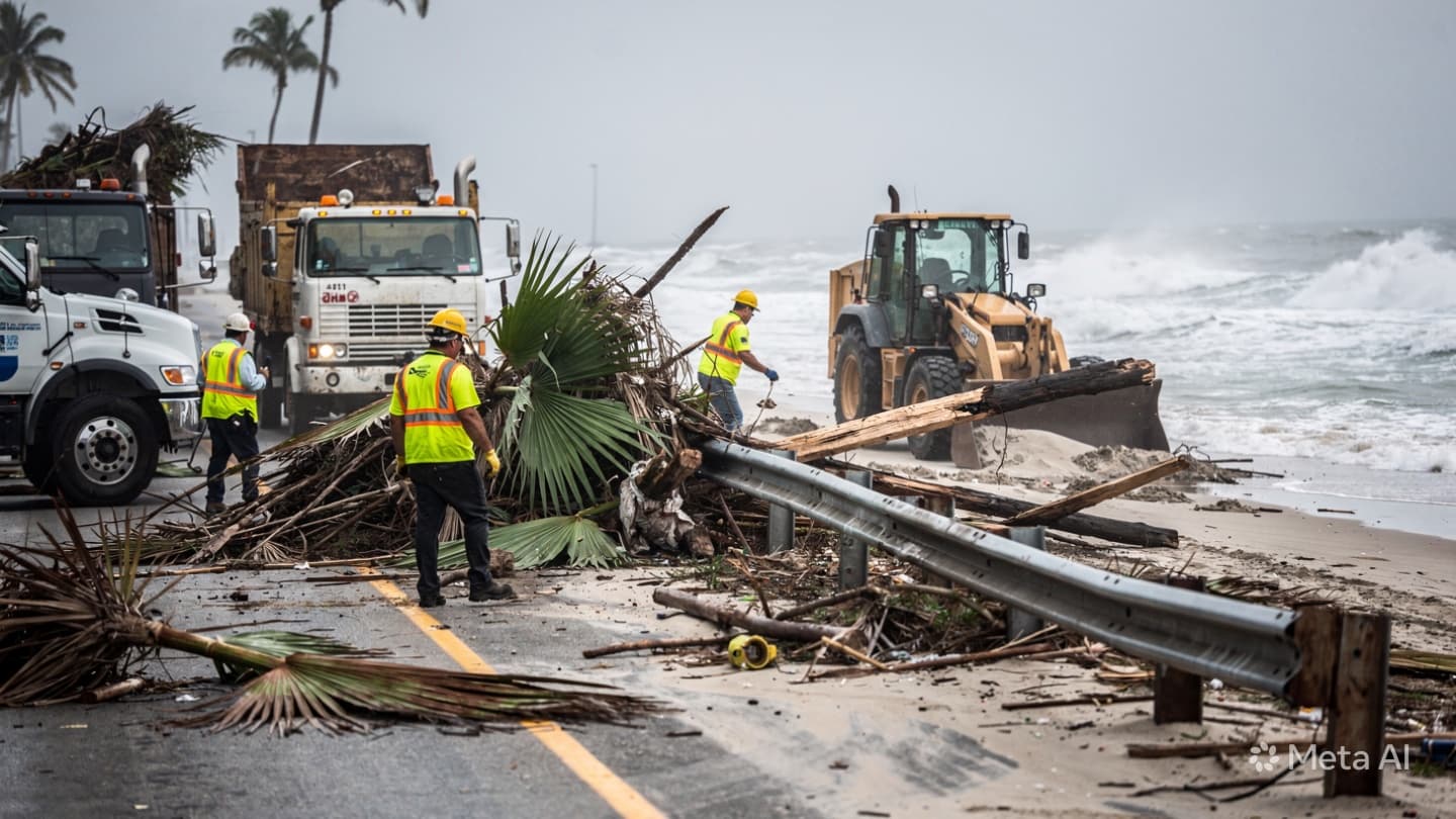 Through Coastal Settlements, Powerful Winds Altered Familiar Surroundings Overnight