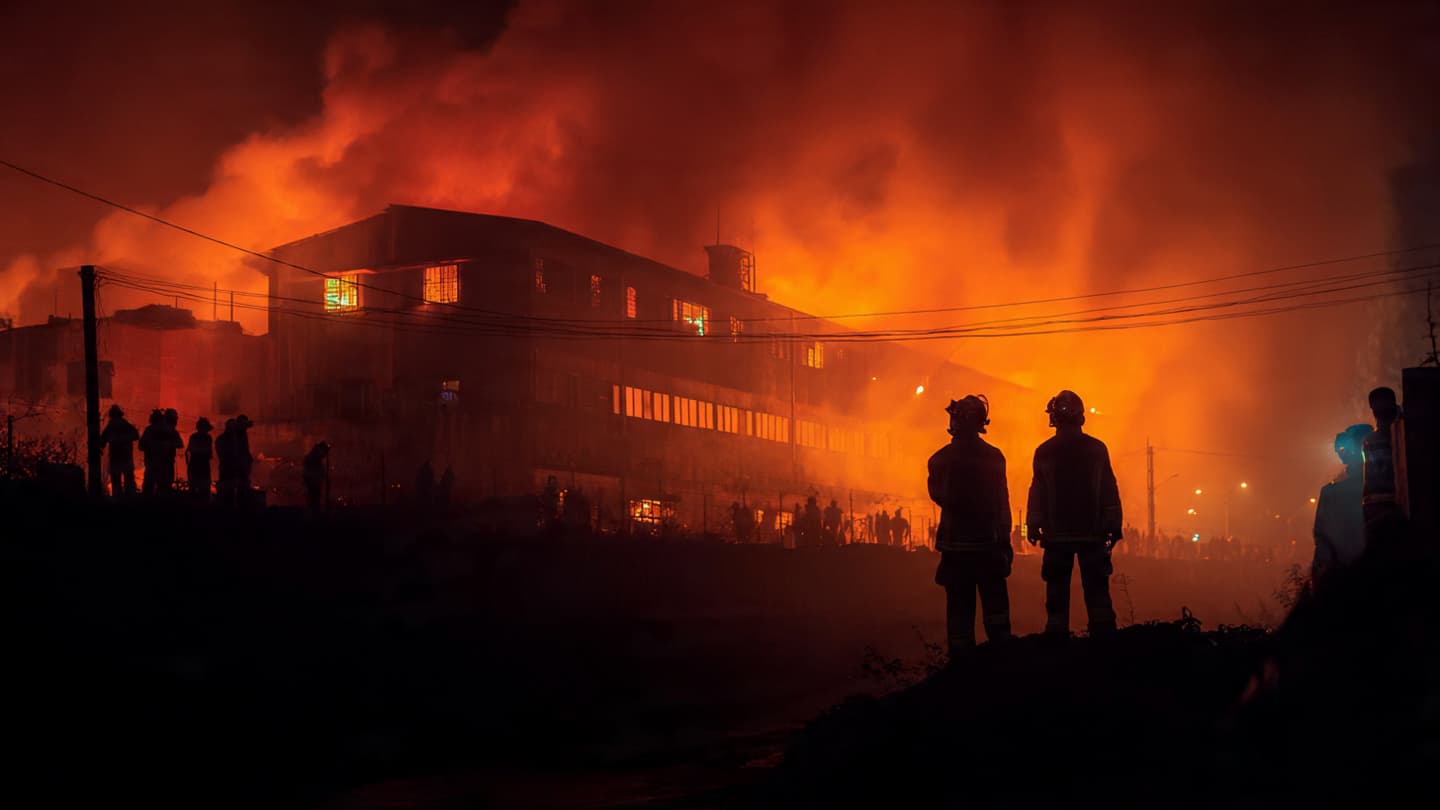 Between Burning Fabric and Dark Industrial Streets, Colombo Watches Firelight Spread Across District Buildings Overnight