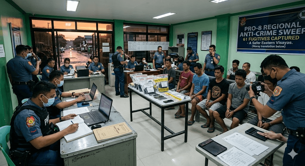 Eastern Visayas Police Net 61 Fugitives in Major Anti-Criminality Operation