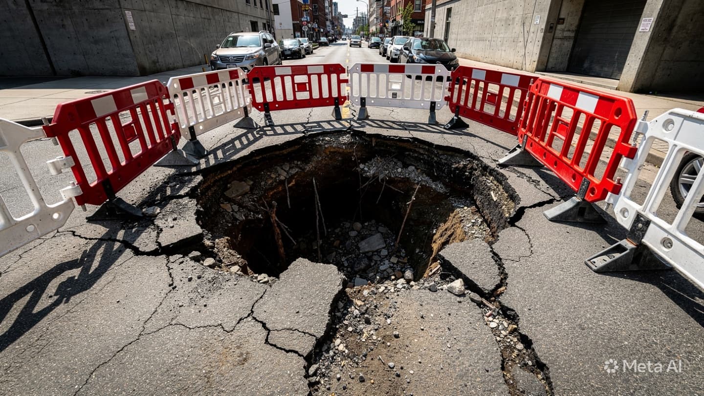 San José Sinkhole: Deep Crater Opens on Busy Street, Killing One Driver Instanti San José Sinkhole: Deep Crater Opens on Busy Street, Killing One Driver Instanti