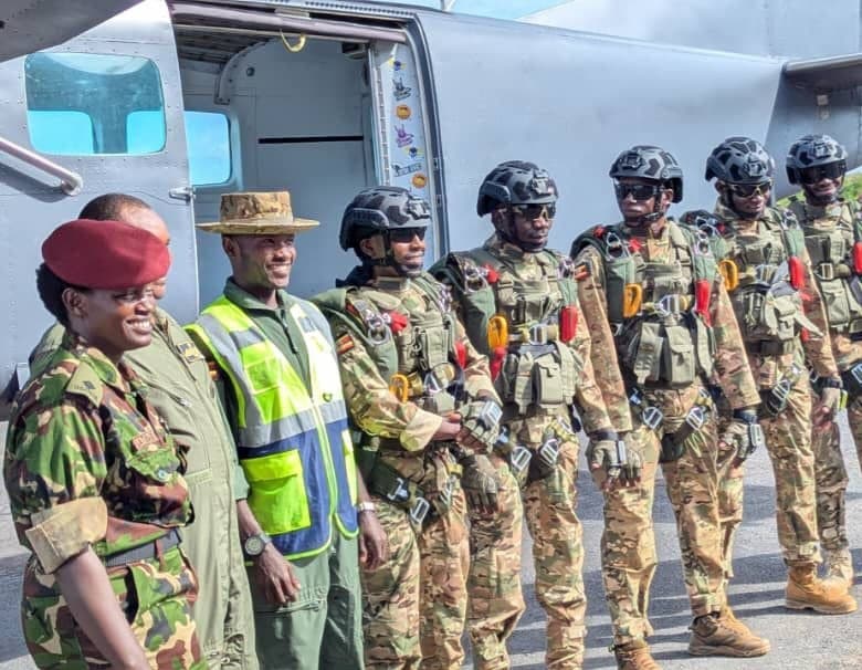 Uganda’s elite paratroopers steal the spotlight as Muhoozi Kainerugaba hails them “the best of the best,” signaling rising military power and precision.