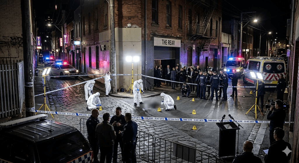 Shadowed Alley Slaying: Man Stabbed to Death Behind Melbourne Venue in Midnight Horror Shadowed Alley Slaying: Man Stabbed to Death Behind Melbourne Venue in Midnight Horror