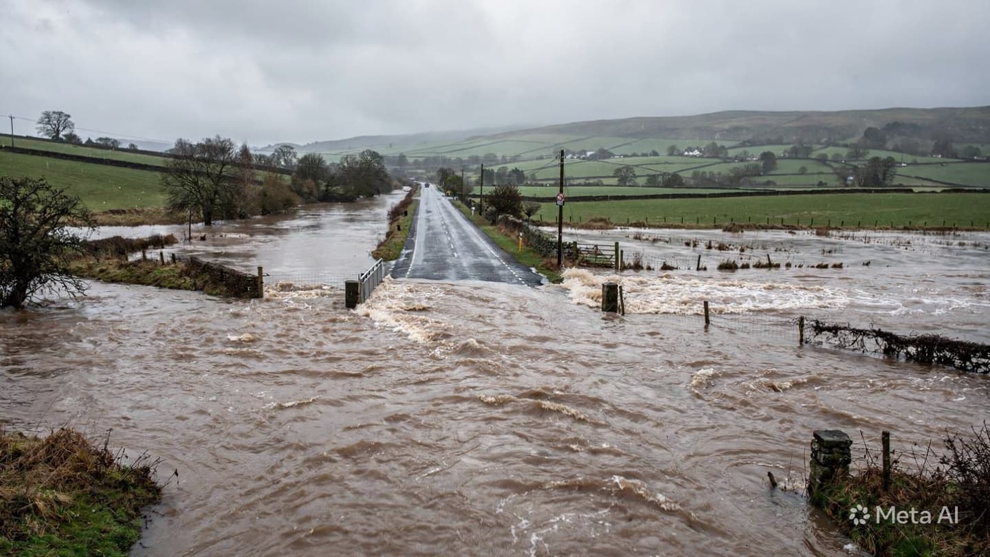 Between Overflowing Riverbanks and Silent Villages, Flood Warnings Spread Across Wales Yesterday Morning Quietly