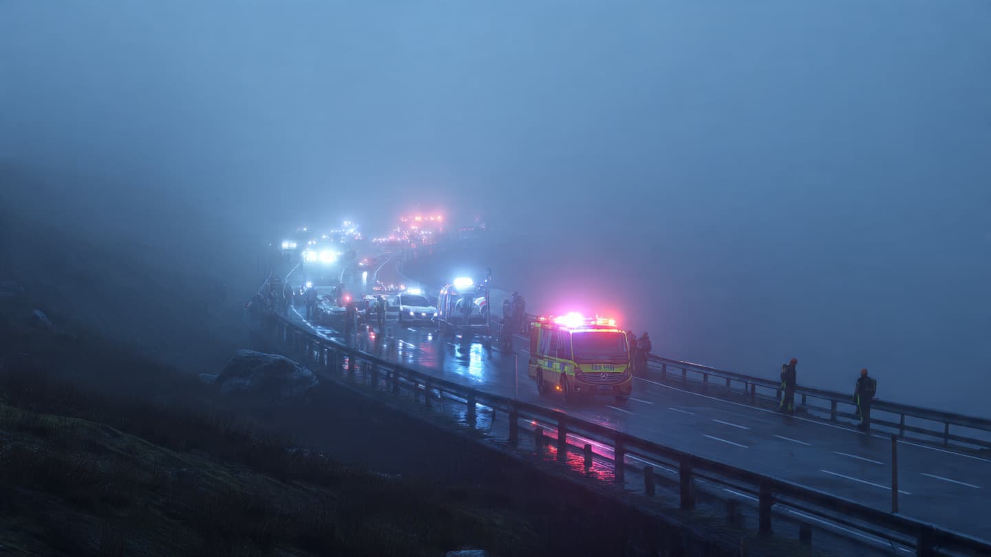 Between Drifting Atlantic Fog and Damaged Vehicles, Faroe Roads Carry Another Story Of Sudden Uncertainty Today