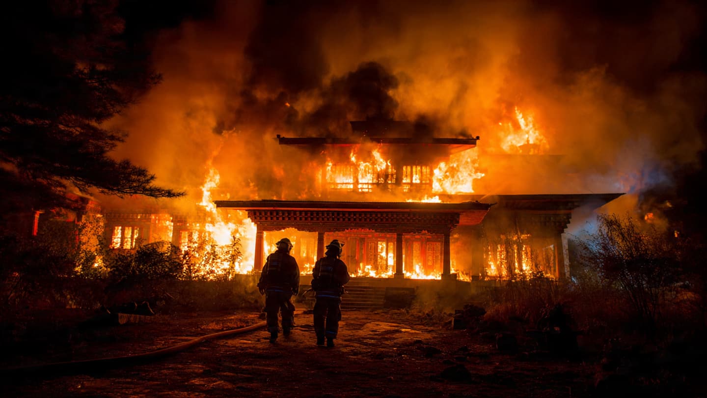 Along Narrow Residential Streets and Smoke-Filled Air, Bhutan Faces Another Night of Uncertainty Together