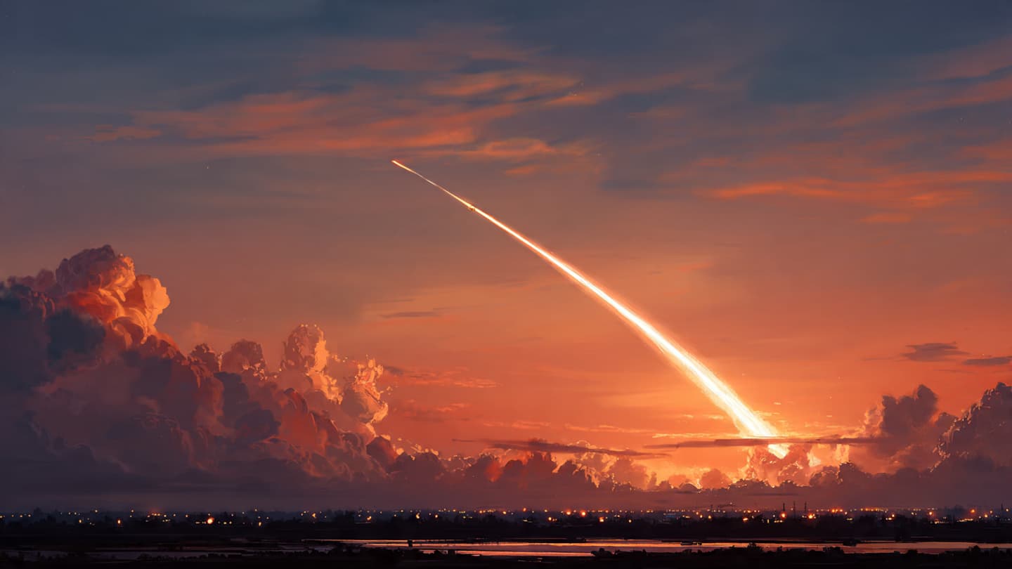 A Rocket Rose Through Sunset While Carrying the Modern World’s Signals