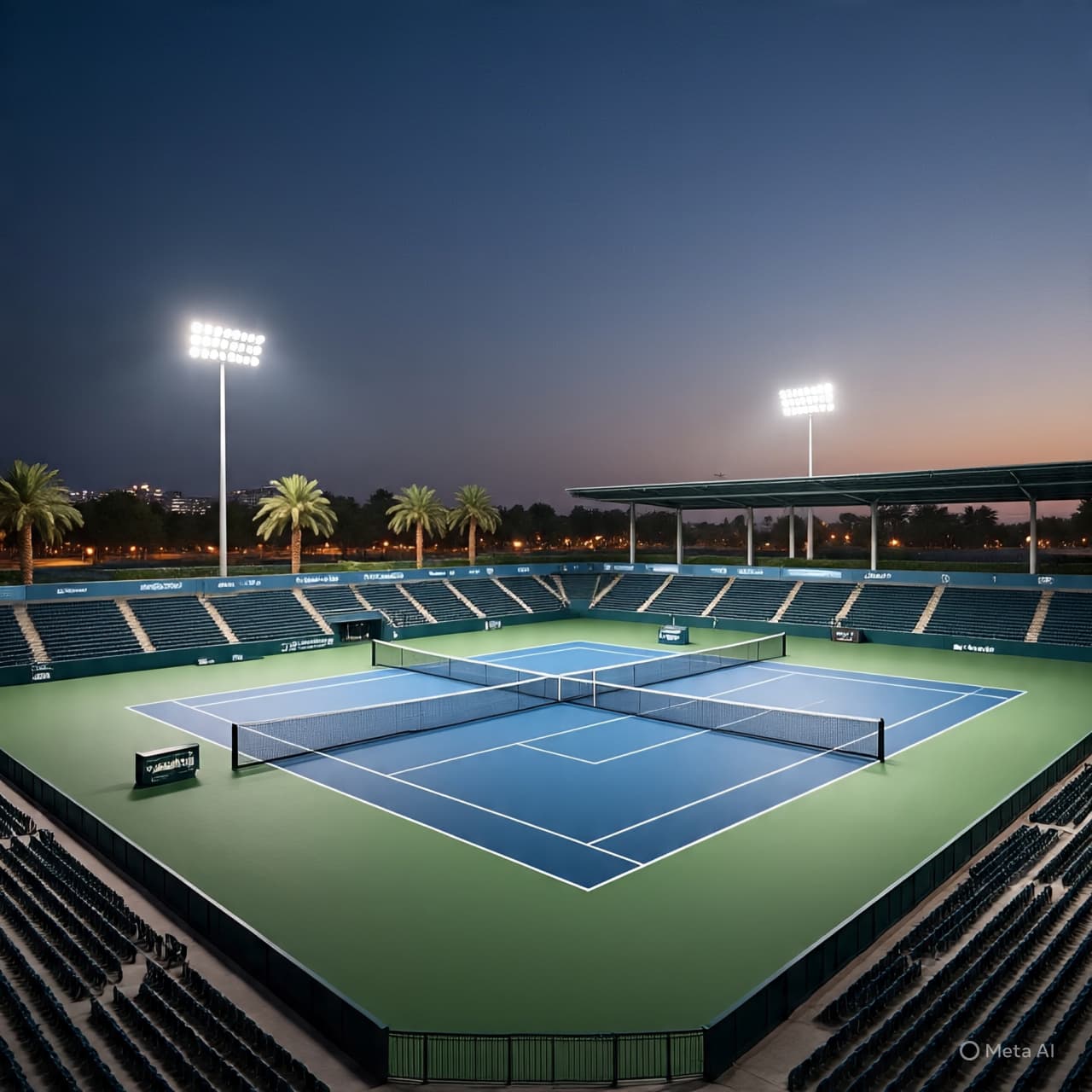 Under Desert Floodlights: When Drone Shadows Still the Tennis Courts Under Desert Floodlights: When Drone Shadows Still the Tennis Courts