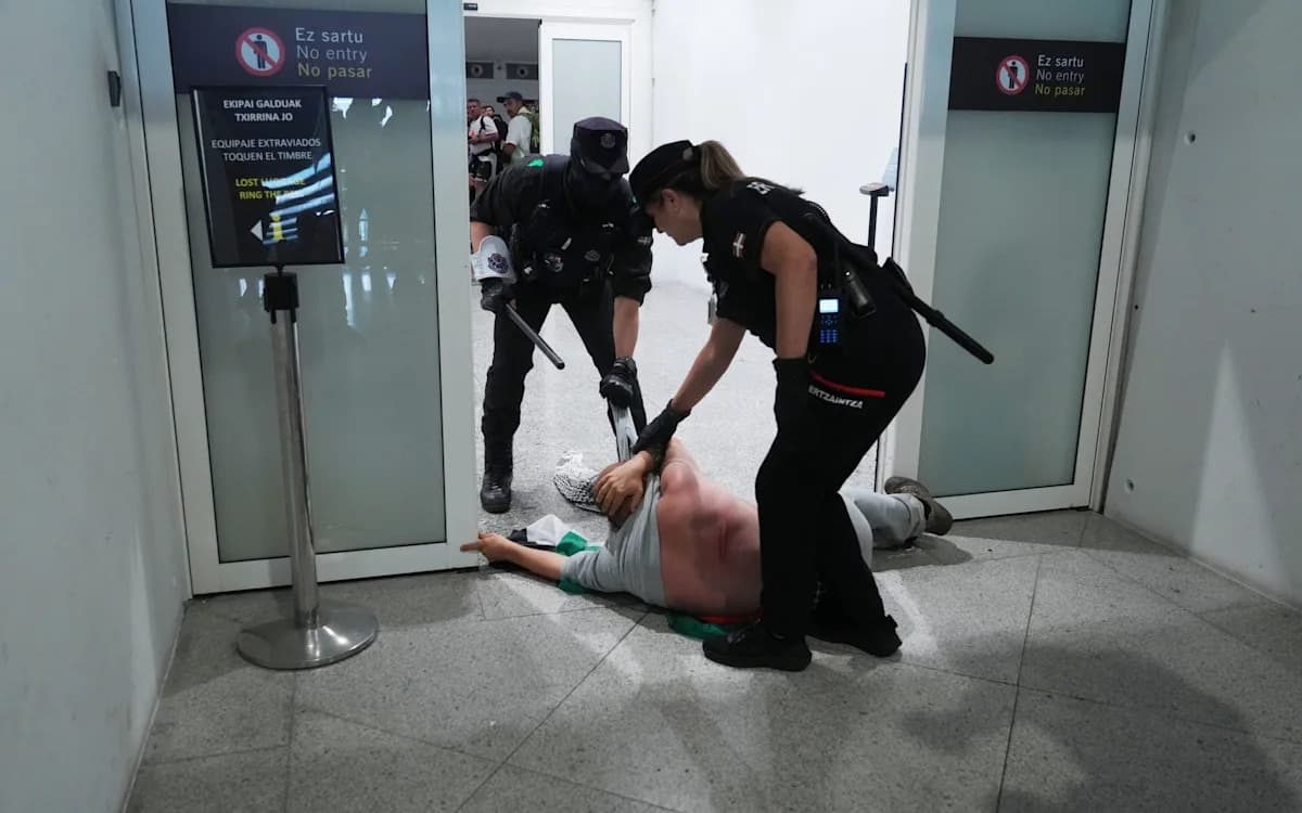 Clashes in Spain: Gaza Flotilla Activists Beaten by Police at Bilbao Airport