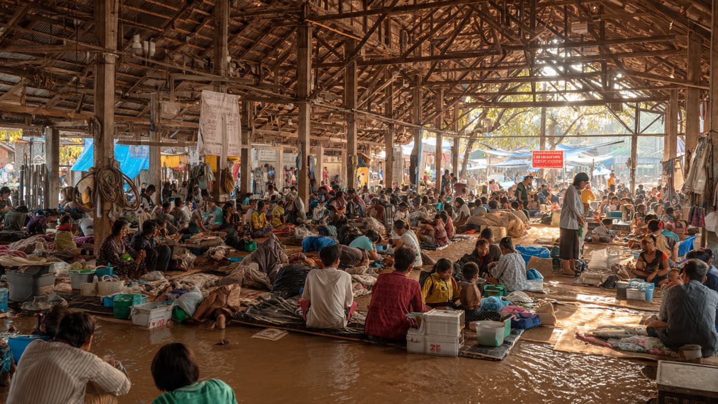 Between Mountain Reservoirs and Monsoon Floodwaters, Southern Laos Faced Another Night of Fear Recently