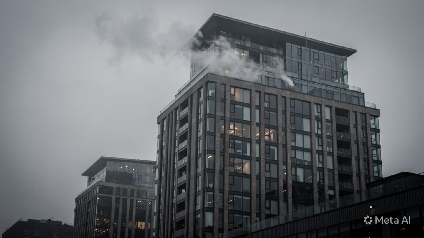 When Smoke Ascends the Concrete Spire: A Quiet Morning Lost in Glasgow