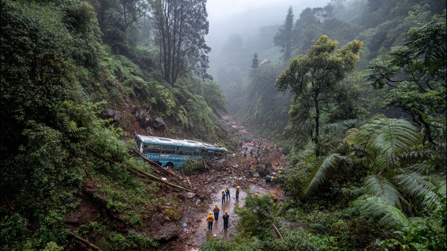 Between Narrow Hillside Curves and Heavy Rainfall, Tragedy Descends Upon Traveling Passengers This Week Again