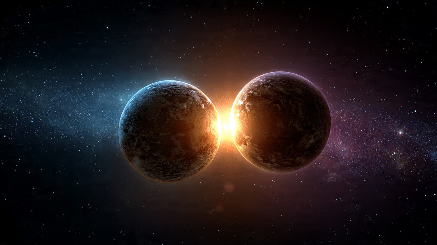 Beneath Two Suns, New Worlds Emerge in the Vastness of Space