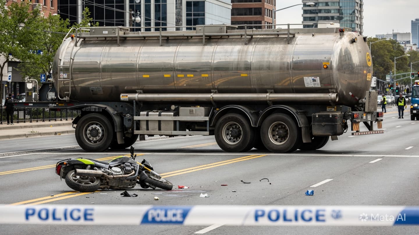 Fatal Tanker Collision in Semampir: One Dead After Motorcycle Collides With Truck in Surabaya Fatal Tanker Collision in Semampir: One Dead After Motorcycle Collides With Truck in Surabaya