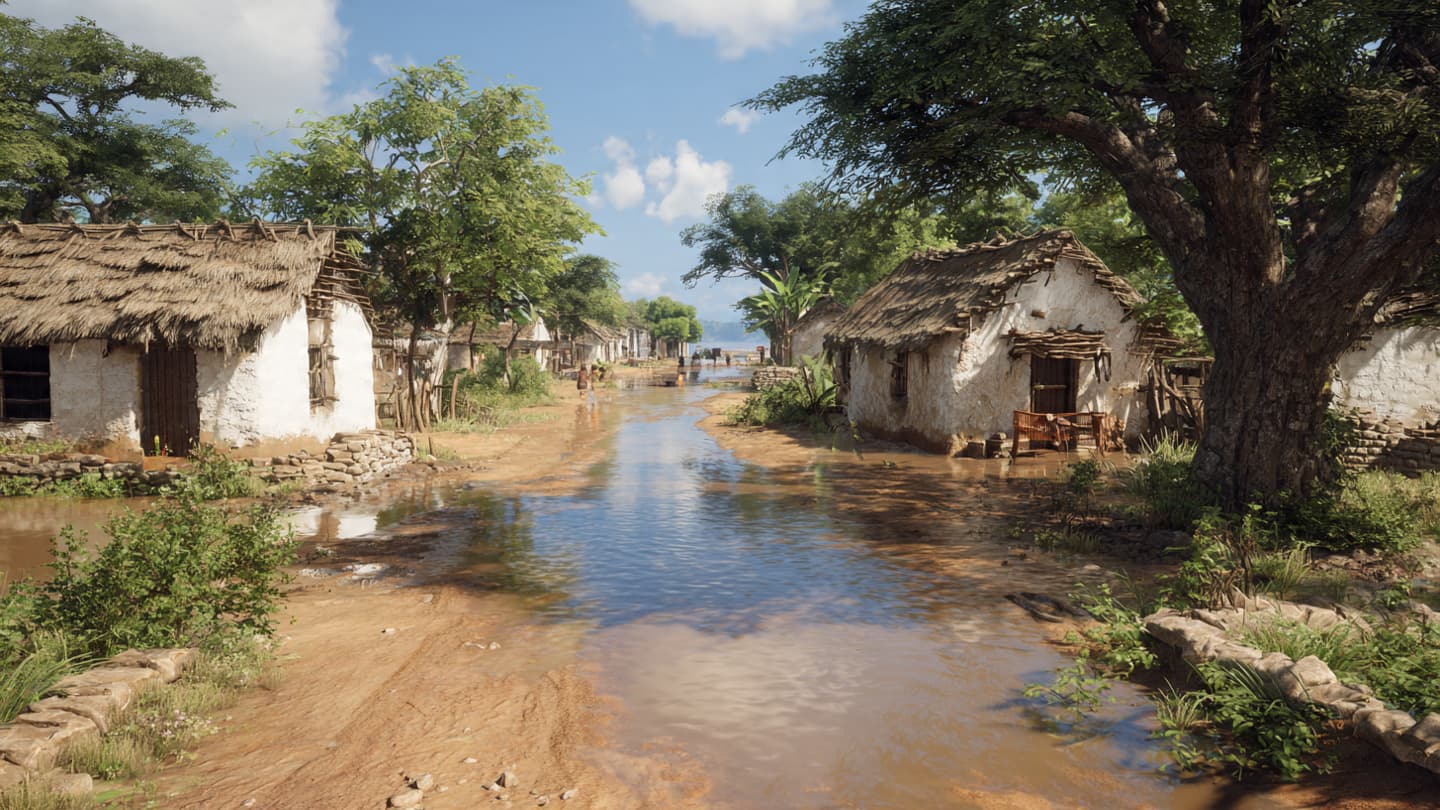 Between Overflowing Rivers and Damaged Homes, Rural Families Waited Quietly Across Flooded Zimbabwe Recently