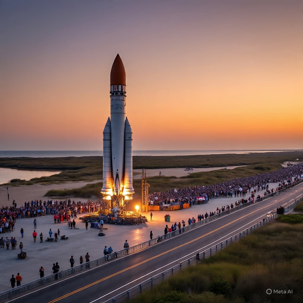 Where Ocean Air Met Rocket Fire: Crowds Gather on Florida’s Coast for a Return to the Moon Where Ocean Air Met Rocket Fire: Crowds Gather on Florida’s Coast for a Return to the Moon