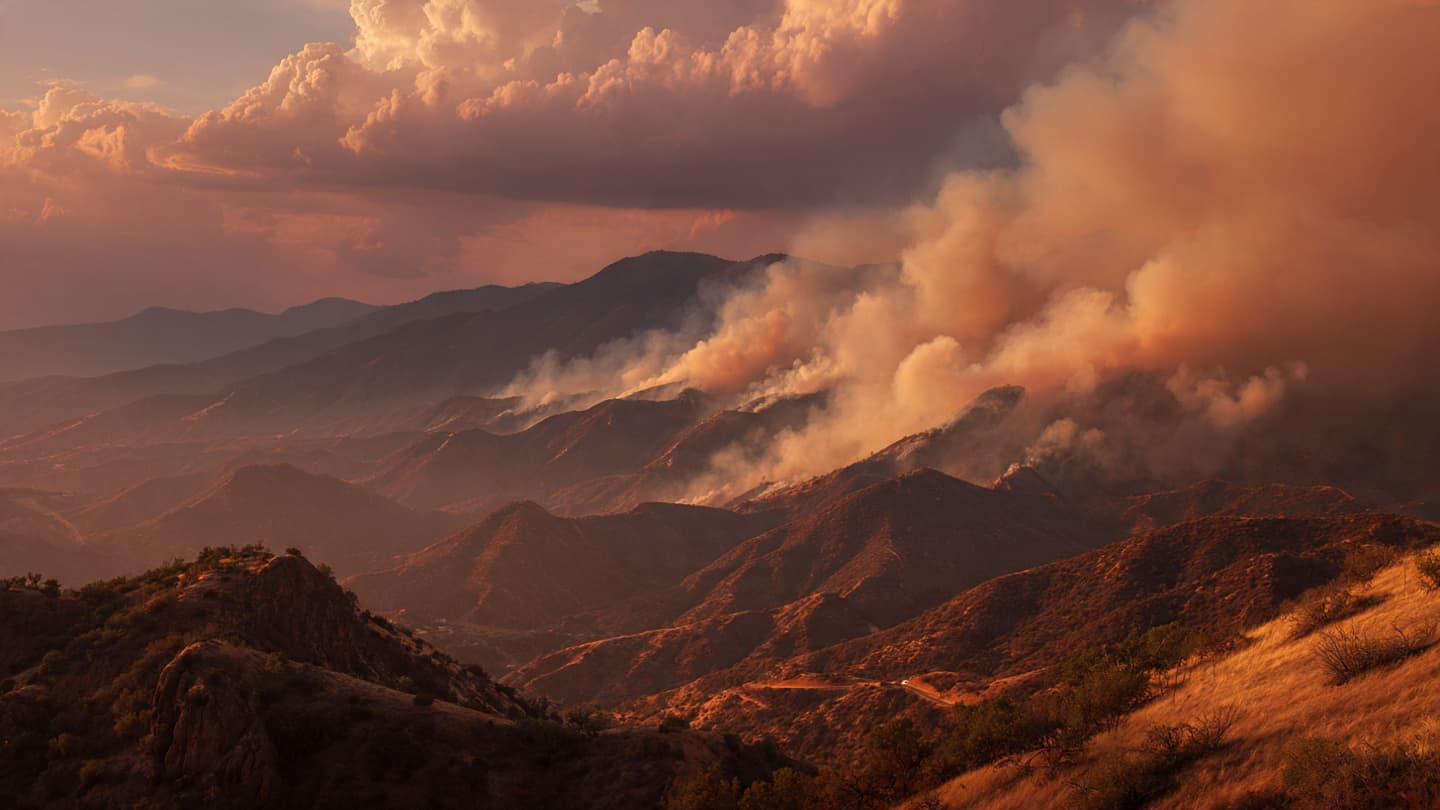 Smoke and Wind Once Again Return to the Hills Near Los Angeles