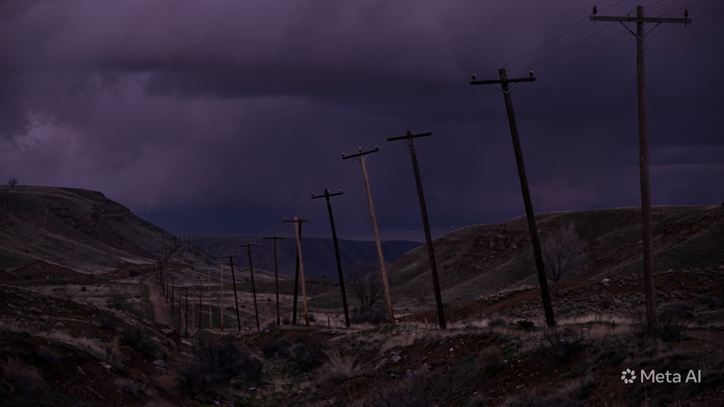 When the Night Falls Dark and Cold: A Lyrical Narrative of Wind and Sundered Power Lines