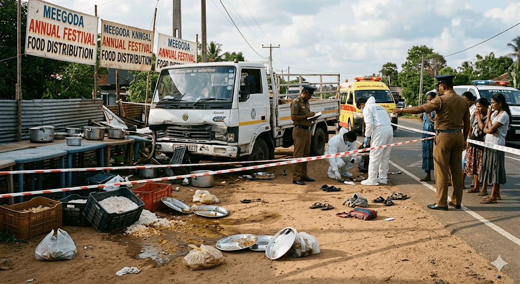 Festival Tragedy in Meegoda: 6 Dead, 7 Injured After Drunk Driver Plows Into Crowds Festival Tragedy in Meegoda: 6 Dead, 7 Injured After Drunk Driver Plows Into Crowds