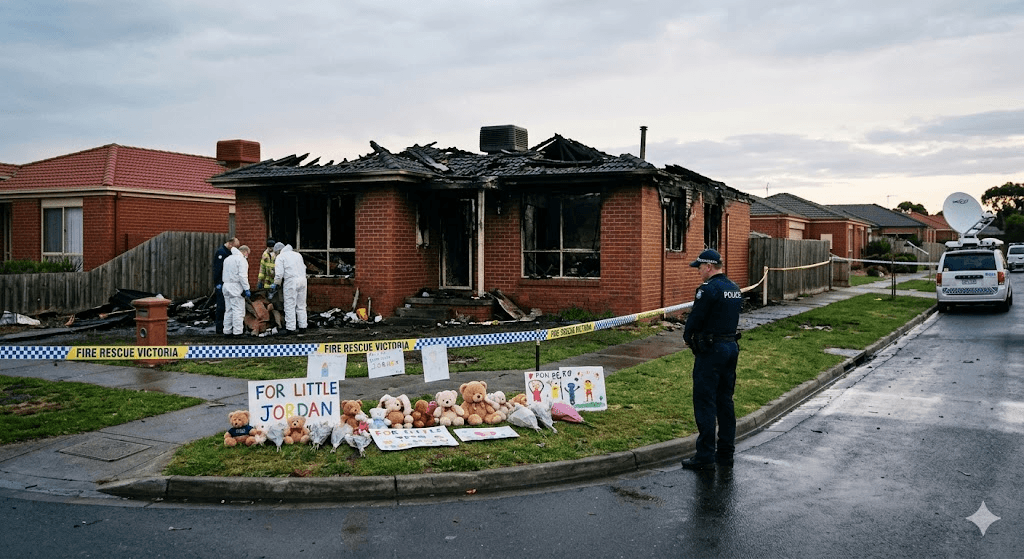 Tragedy in Melbourne: 3-Year-Old Boy Killed in House Blaze as Father Fights for Life