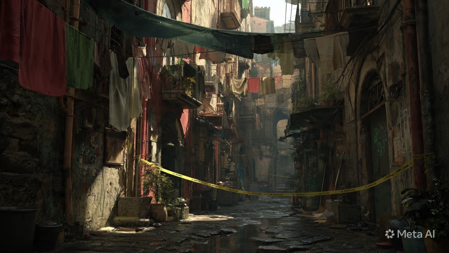 Through the Narrow Alleys of the Old Quarter, Short Echoes Fade to Silence
