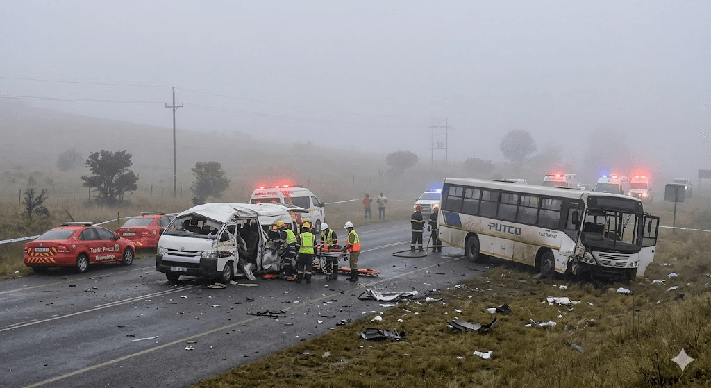 Tragedy Outside Standerton: 10 Dead After Bus and Minibus Taxi Collide in Mpumalanga