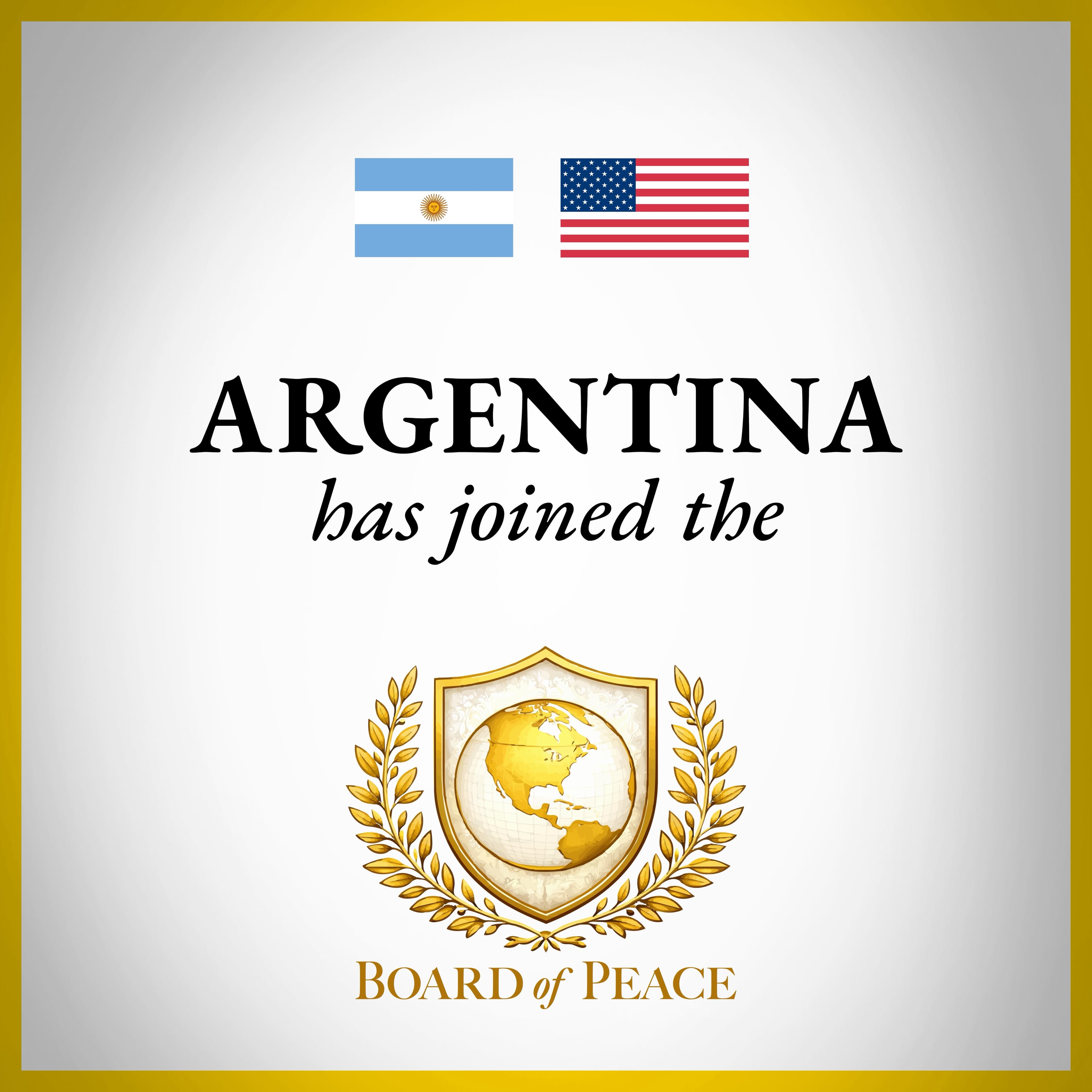 Argentina Joins New "Board of Peace" as Founding Member Argentina Joins New "Board of Peace" as Founding Member