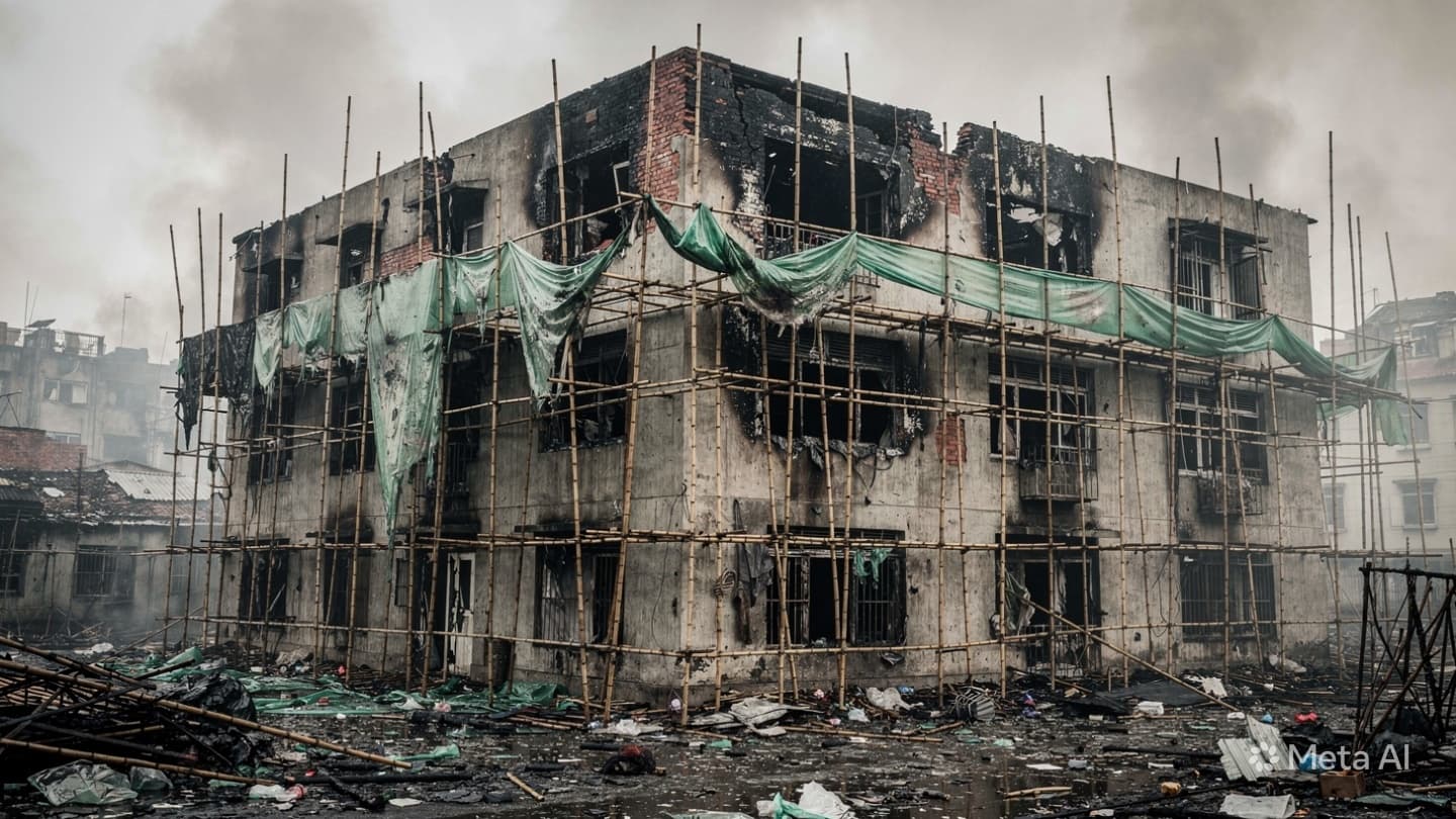 Kowloon Housing Crisis: Fatal Fire In Scaffolding Wrapped Building Highlights Subdivided Apartment Risks