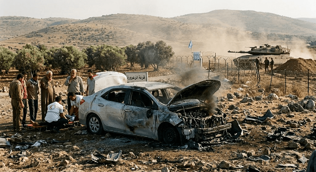Tensions Flare on the Golan: One Killed as Israeli Tank Fire Targets Vehicle in Syrian Village Tensions Flare on the Golan: One Killed as Israeli Tank Fire Targets Vehicle in Syrian Village
