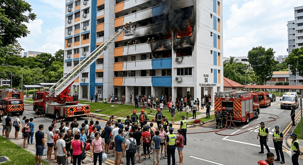 Telok Blangah Blaze: 50 Residents Evacuated After Severe HDB Fire