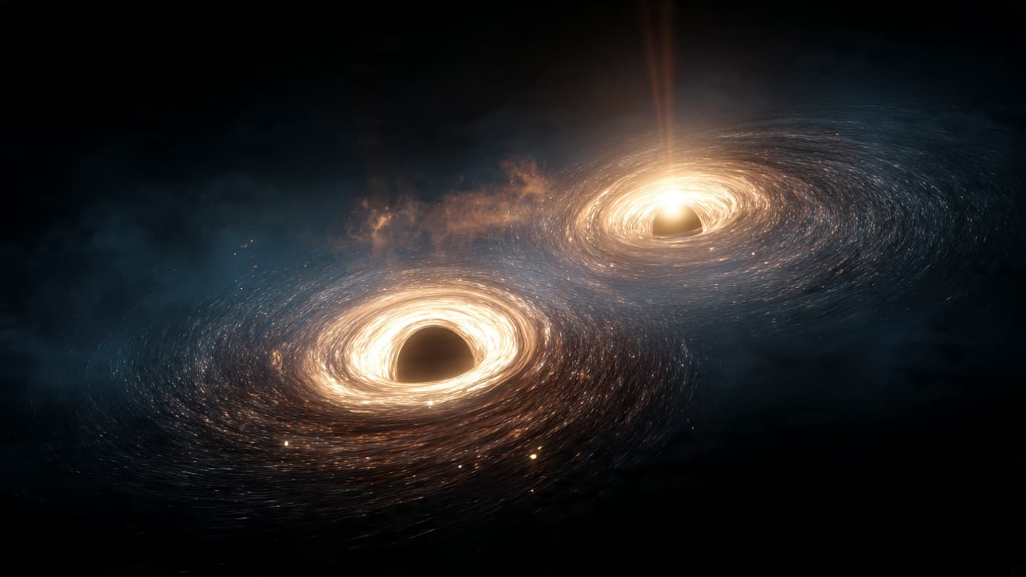 A Silent Countdown Begins as Two Giant Black Holes Draw Near A Silent Countdown Begins as Two Giant Black Holes Draw Near