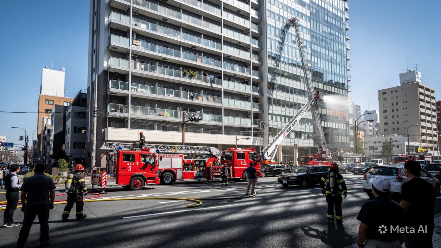 Residential Fire in Tokyo: One Female Resident Dies Following Early Morning Apartment Building Blaze Residential Fire in Tokyo: One Female Resident Dies Following Early Morning Apartment Building Blaze