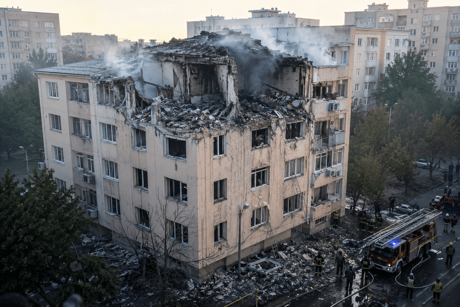 Spillover Terror: Russian Attack Drone Strikes Residential Building in Galați, Romania