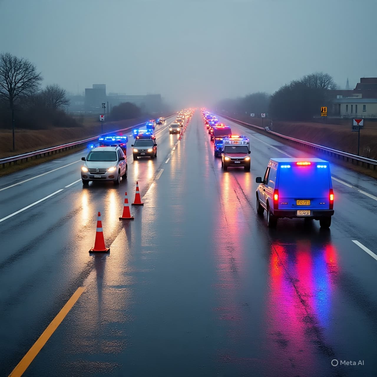Where the Motorway Fell Silent: A Morning of Blue Lights and Interrupted Journeys Where the Motorway Fell Silent: A Morning of Blue Lights and Interrupted Journeys