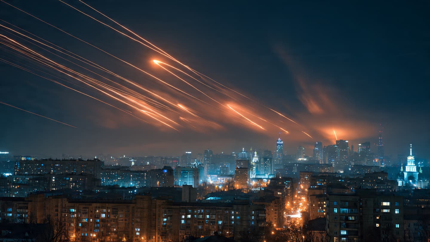 Beneath Kyiv’s Night Sky, The Sound of War Arrived Faster Than Silence